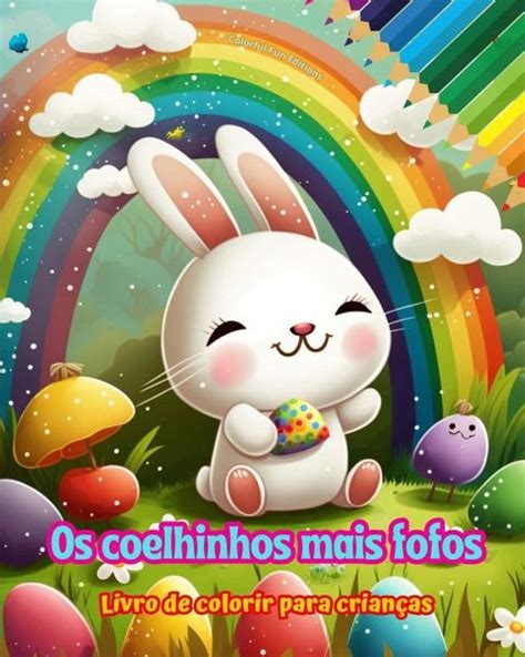 Os coelhinhos mais fofos Livro de colorir para crianças Cenas