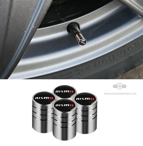 4 X Tapones Para Rueda Coche Nissan Con Nismo Logo