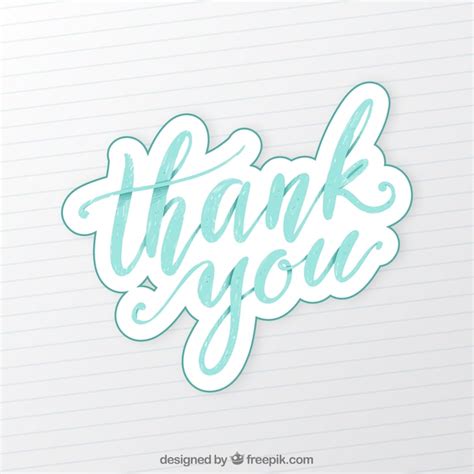 Premium Vector Thank You Background With Lettering