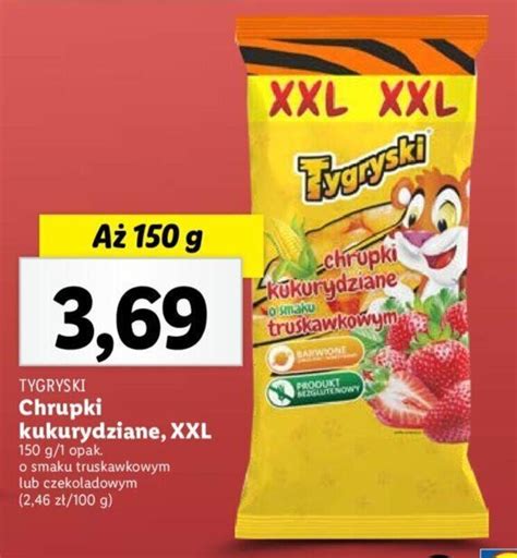 Promocja TYGRYSKI Chrupki Kukurydziane XXL 150 G W Lidl