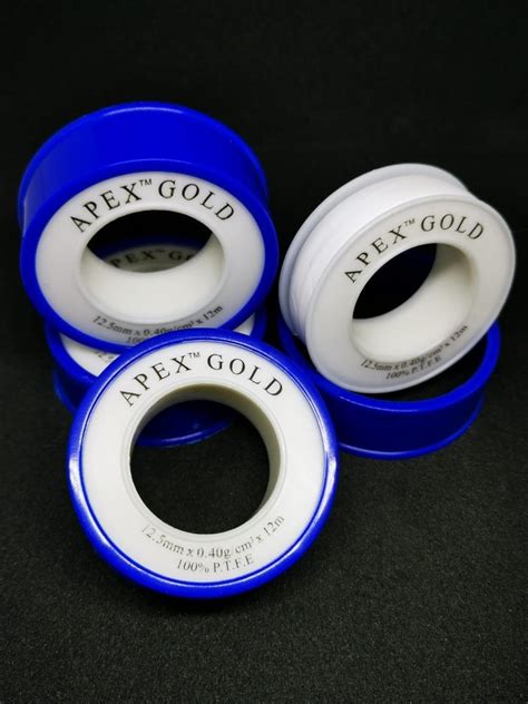 White Double Sided Apex Gold Ptfe Teflon Tapes For Sealing Size