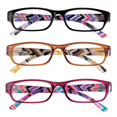 Women’s Fashion Reading Glasses – 3 Pack Multi Colors