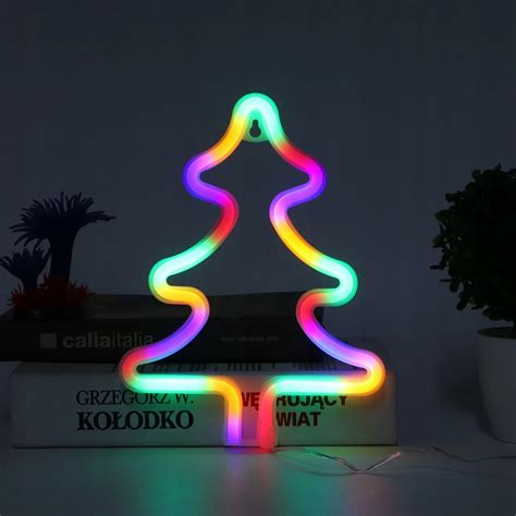 Nowoczesne Lampa Neonowa Choinka Bo Onarodzeniowa Led Neon Sypialnia