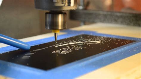 CNC Engraving And Cutting On Rowmark Plastic Black White YouTube