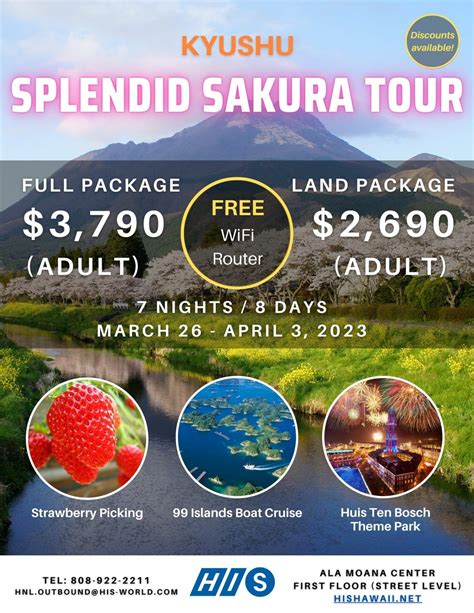 Kyushu Splendid Sakura Tour NOW ON SALE! | HIS Hawaii