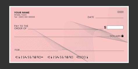 Blank bank cheque 49749778 Vector Art at Vecteezy