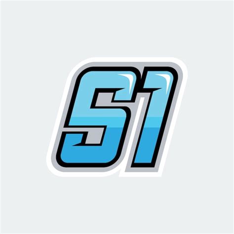 Premium Vector 51 Racing Numbers