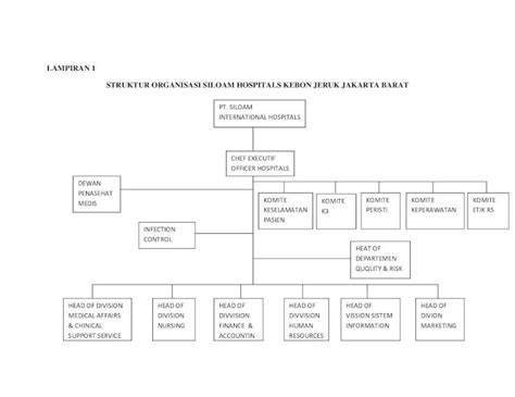 PDF LAMPIRAN 1 STRUKTUR ORGANISASI SILOAM 1 STRUKTUR ORGANISASI