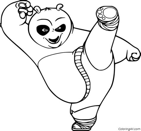 kung fu panda coloring pages to download and print for free - printable ...