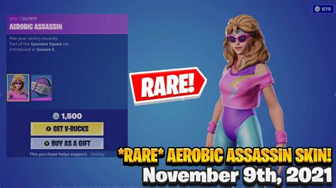 The Rare Aerobic Assassin Skin Is Back Fortnite Item Shop