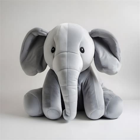 Juguete De Peluche Elefante Gris En Un Fondo Transparente Psd Archivo