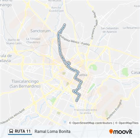 Ruta 11 Horarios Paradas Y Mapas Ramal Loma Bonita Actualizado