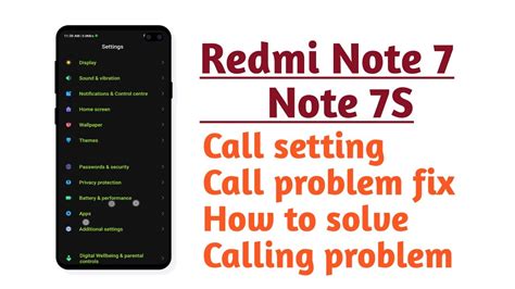 Redmi Note Redmi Note S Call Setting Call Problem Fix How To