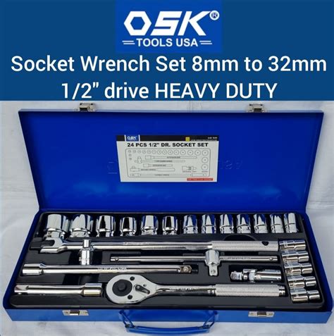 OSK Tools USA Socket Wrench Set 8mm To 32mm 1 2 Drive HEAVY DUTY