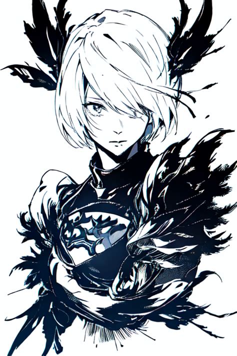 AI Art 2b style logo final fantasy by Gintoki9 無料で無修正のアート PixAI