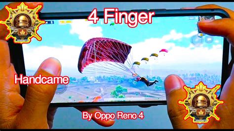 PUBG Mobile 4 Finger Full Gyro Solo Vs Squad By Oppo Reno 4 Handcam