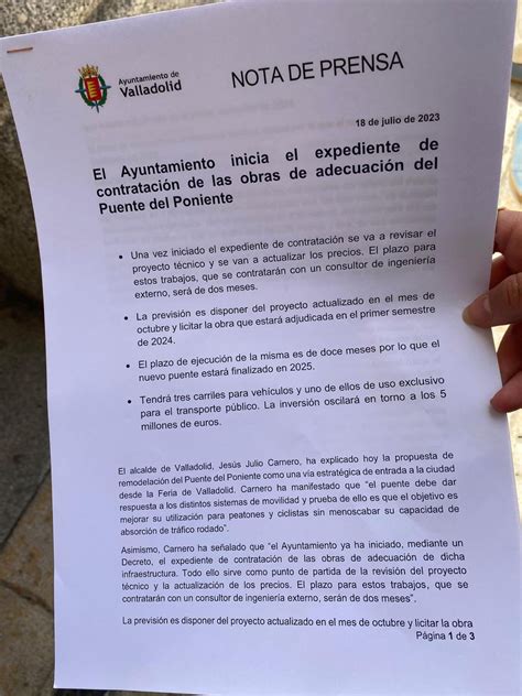 Oscar Puente On Twitter El Alcalde De Valladolid Acaba De Hacer