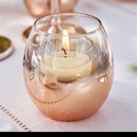 Pottery Barn Monique Lhuillier Rose Gold Votive In 2024 Pottery Barn Pottery Barn Candles