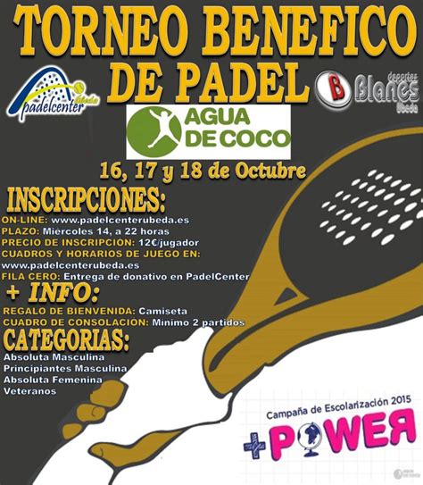 Ii Torneo De Padel Solidario En Beda Ja N Agua De Coco