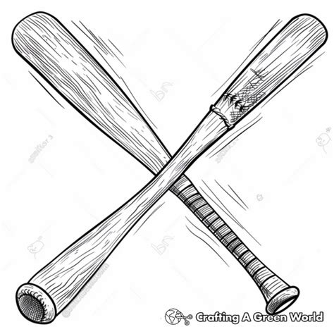 Baseball Bat Coloring Pages Free And Printable