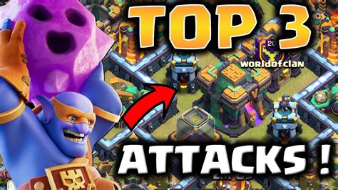 Top 3 Best Th14 Attack Strategies Ground Explained Clash Of Clans In Clan War Leagues Youtube