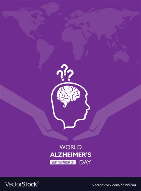 World Alzheimers Day Observed On September 21 Vector Image