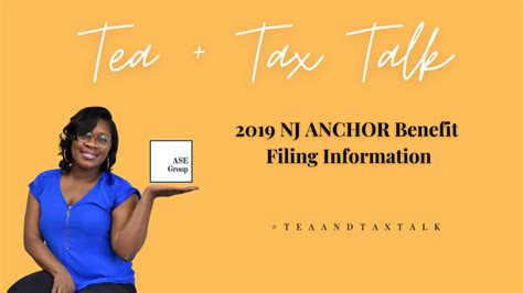 2019 NJ ANCHOR Benefit Filing Information