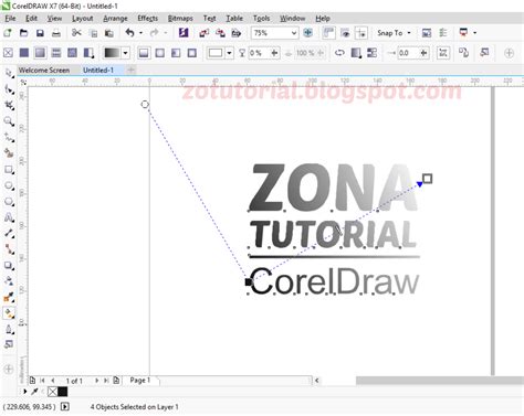 Cara Membuat Tulisan Di Corel Draw X7