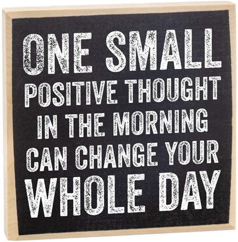 Make Em Laugh One Small Positive Thought Rustic Wooden Sign Great