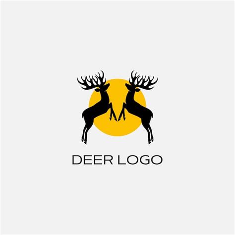 Graphique Vectoriel Du Logo Tête De Cerf Moderne Vecteur Premium