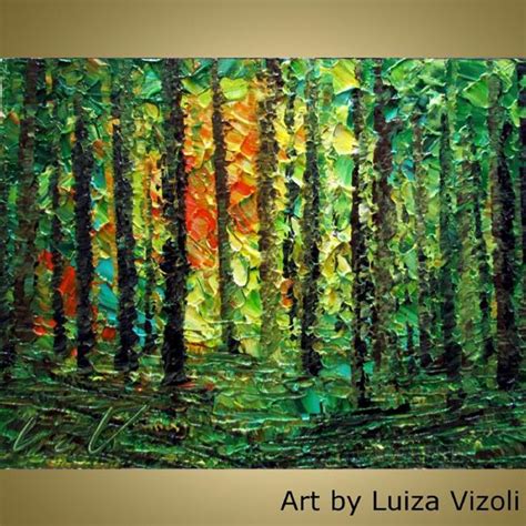 Summer Sunset Forest By Luiza Vizoli From Original Paintings 2012