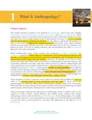 Chapter Pdf What Is Anthropology Chapter Summary This Chapter