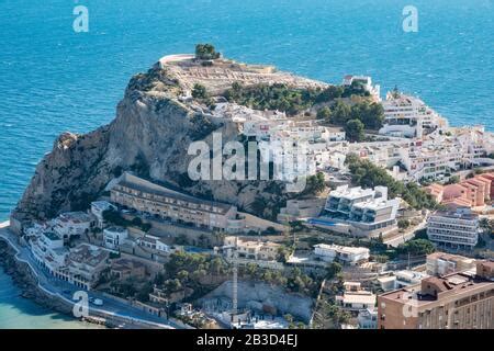 Tossal De La Cala A Roman Ruin At The Top Of The Hill With Benidorm In