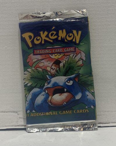 Pokémon Base Set Booster Pack 1999 WOTC Venusaur RARE Opened eBay