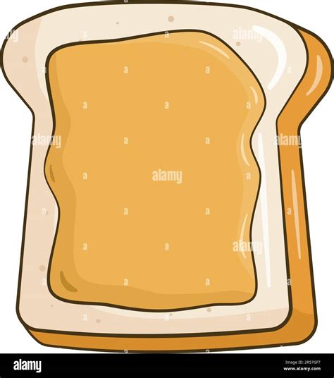 Slice Of Bread Cartoon Vector Illustration Stock Vector Image Art