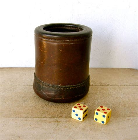 LEATHER DICE CUP 2 Bakelite Dice All Leather Interior Single | Etsy | Dice cup, Bakelite ...