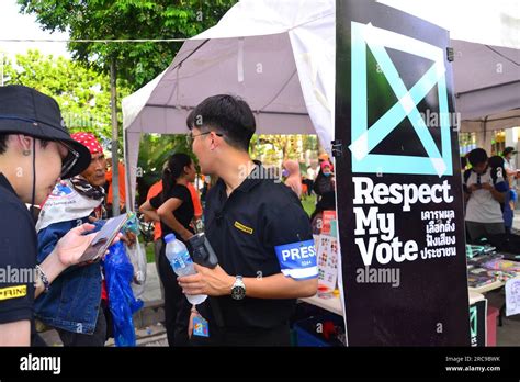 13 Luglio 2023 Protesta Vicino Al Parlamento Bangkok Thailandia Il