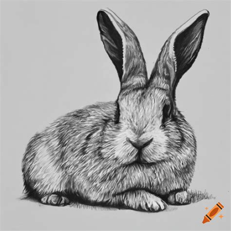 Realistic Pencil Drawing Of A Rabbit On Craiyon