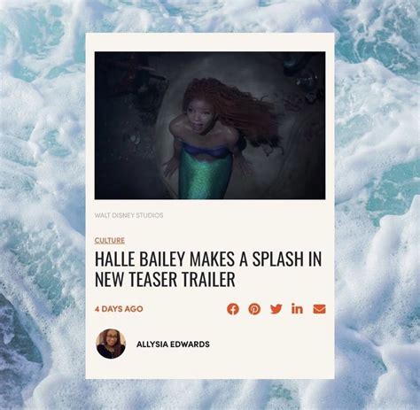 Halle Bailey Makes A Splash In New Teaser Trailer The Emperor S New