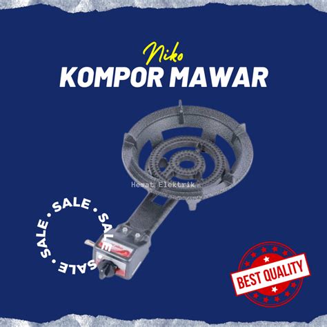 Jual Kompor Gas Mawar Api Mata Seribu Komersial Tungku Niko A Cast