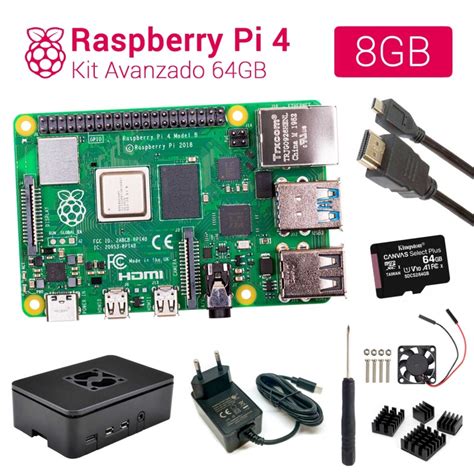 Raspberry Pi 4 Kit Avanzado 8gb64gb