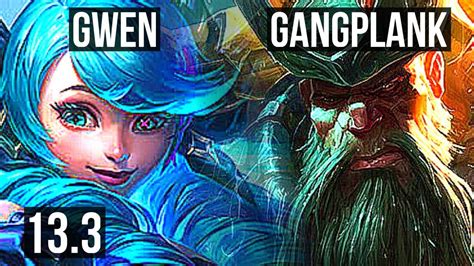 Gwen Vs Gp Top 6 Solo Kills 600 Games 1 1m Mastery Euw Diamond 13 3 Youtube