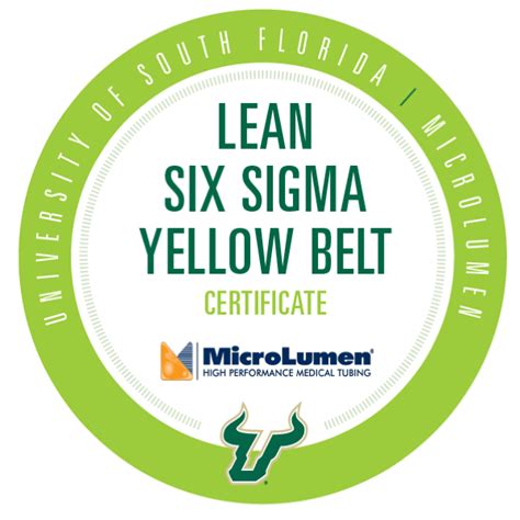 Microlumen Usf Lean Six Sigma Yellow Belt Certification Credly