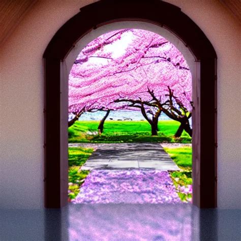 Doorway To Eternal Sakura Ocean Stable Diffusion Openart