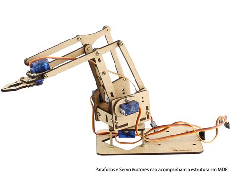 Estrutura Em Mdf Para Bra O Rob Tico Arduino Manual De Montagem