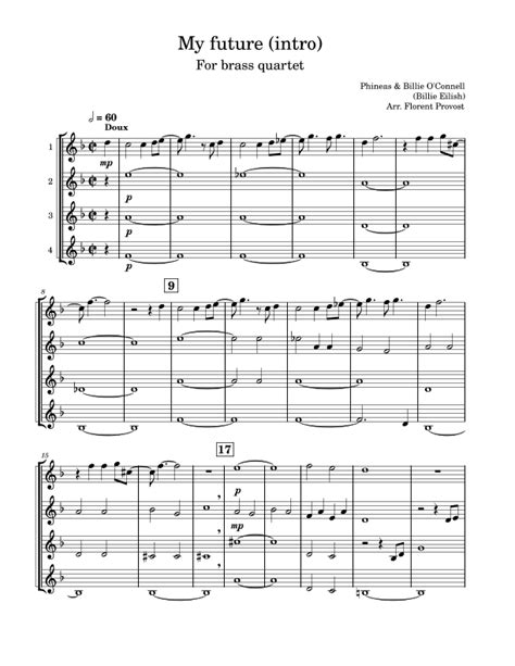 My Future Sheet Music Billie Eilish Brass Ensemble