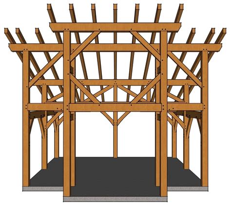 X Timber Frame Lean To Shed Plan Timber Frame Hq