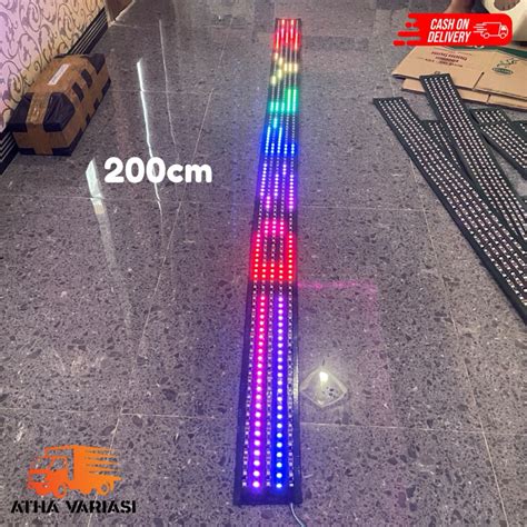 Jual Lampu Kaca Led Baris Running Text Tulisan Wave Animasi