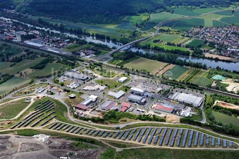 Karlstadt Aus Der Vogelperspektive Solarfeld In Karlstadt Ot Karlburg