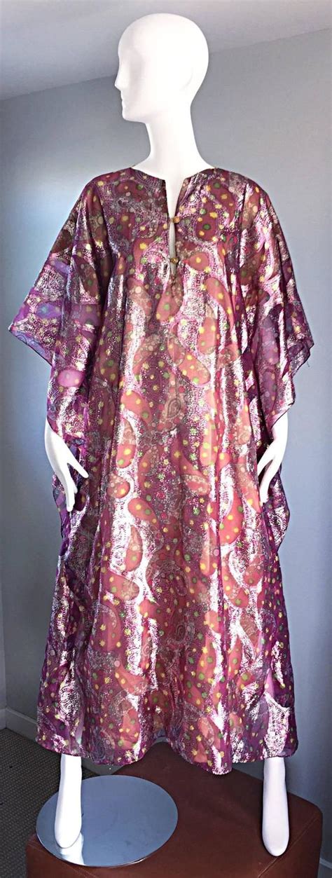 Georgie Keyloun Rare S Vintage Chiffon Paisley Psychedelic S